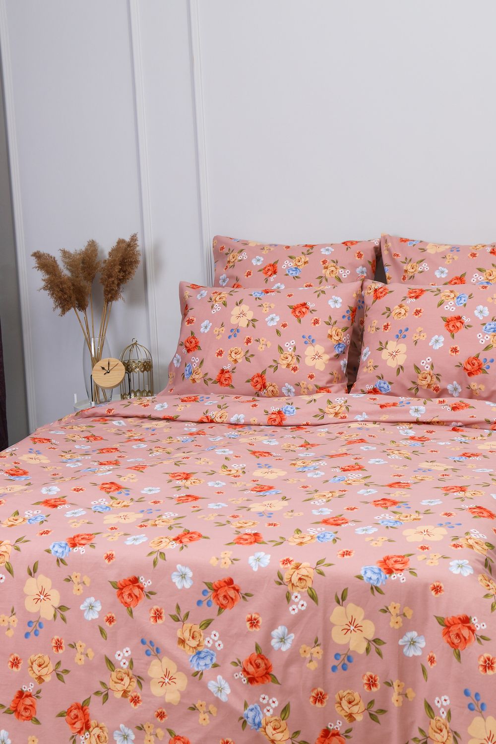 Пододеяльник поплин Полька - светло-коричневый