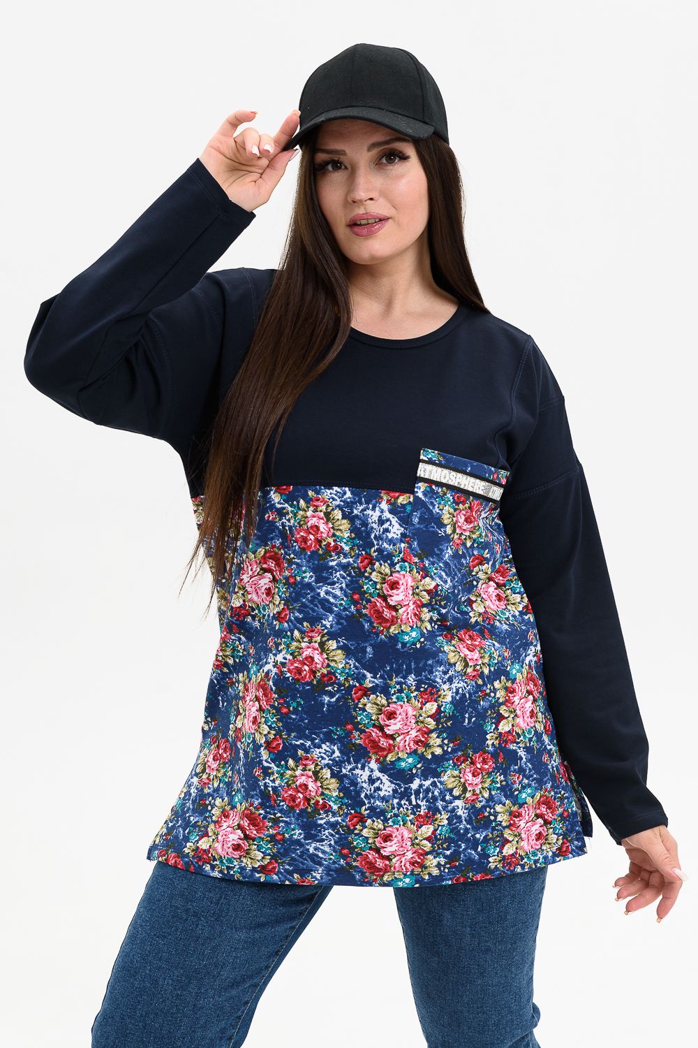 Туника женская 9248 - цветы