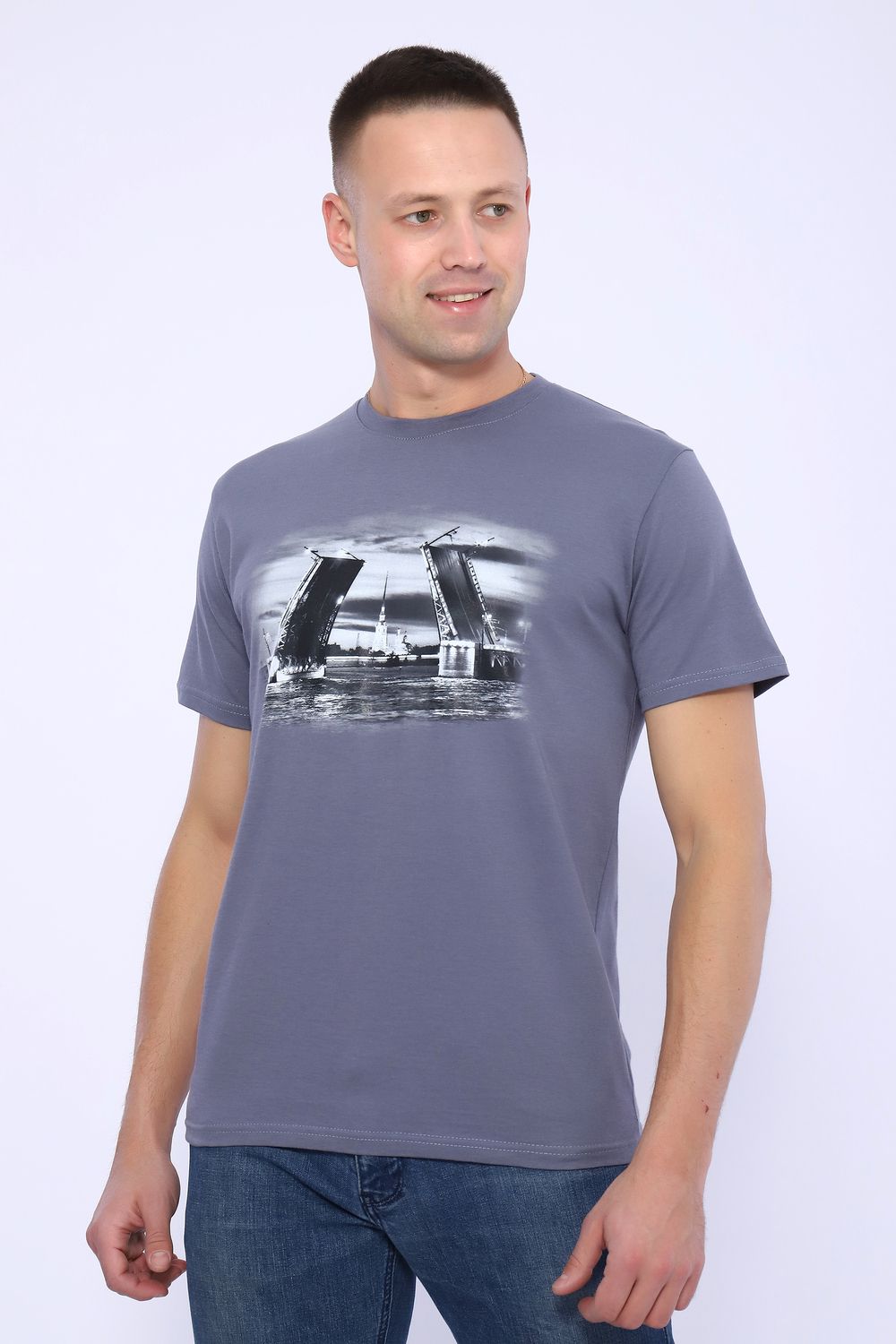 футболка мужская 82053 - фумэ