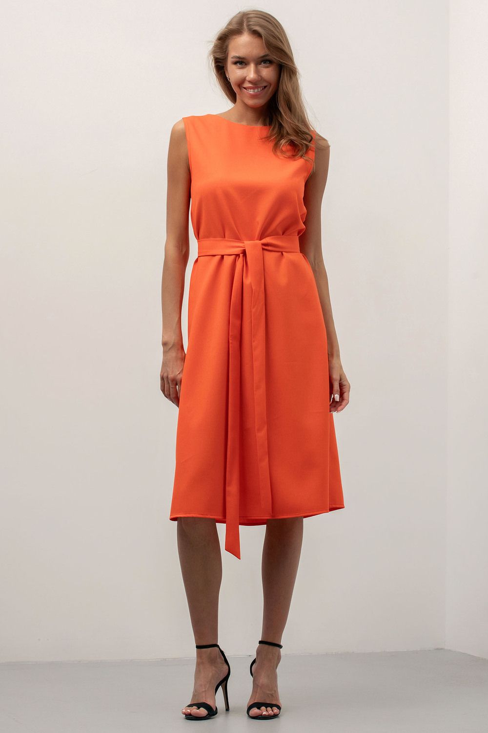 Платье П155дн - оранжевый