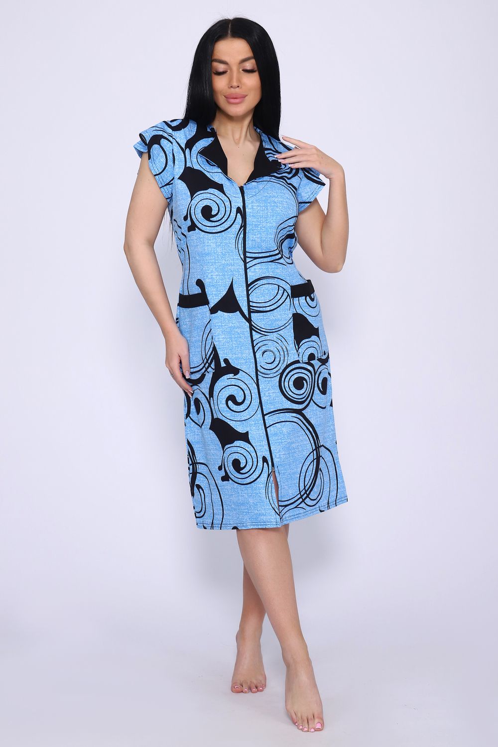 Халат 39038 - бирюзовый