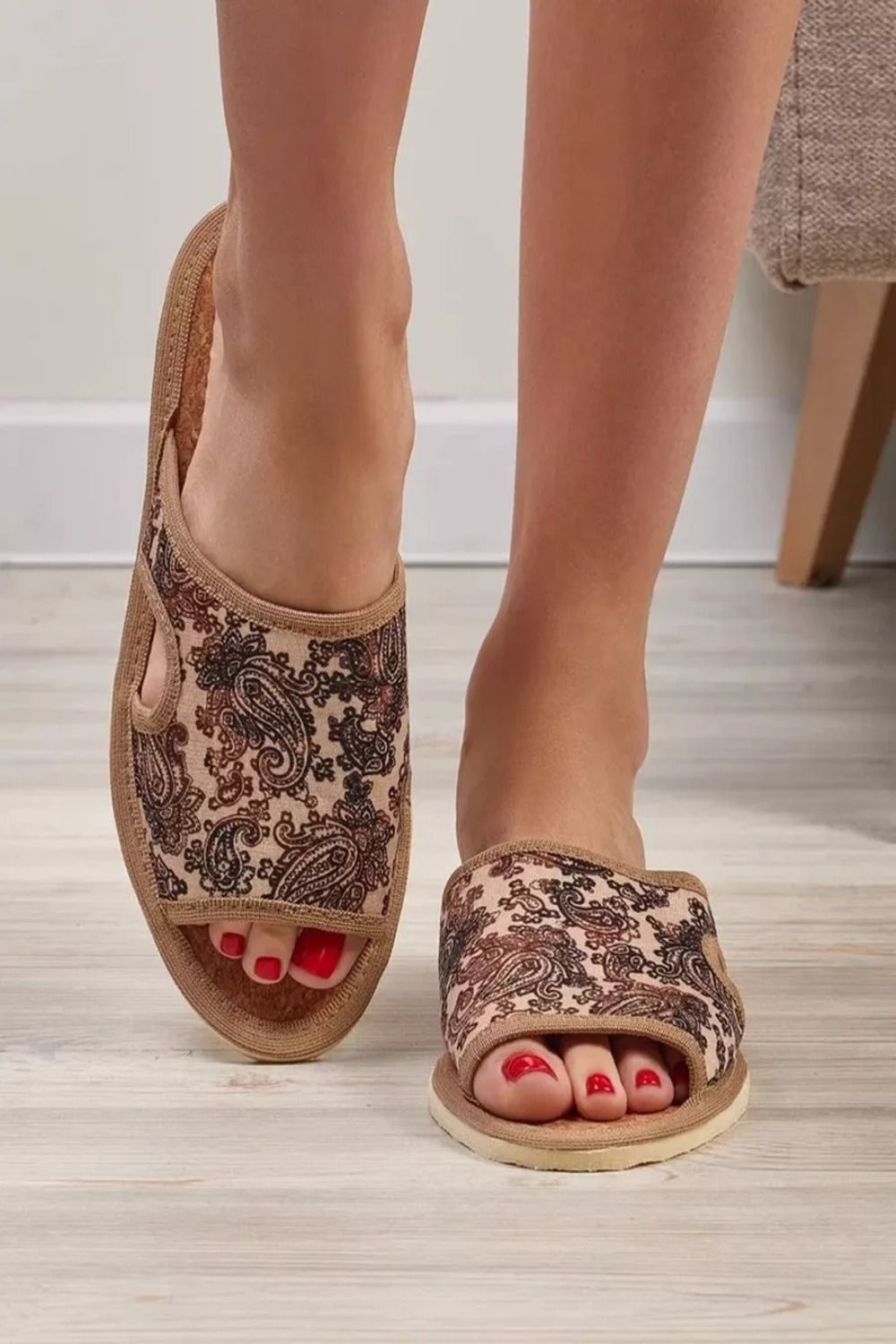 Тапочки женские арт.116п - бежевый