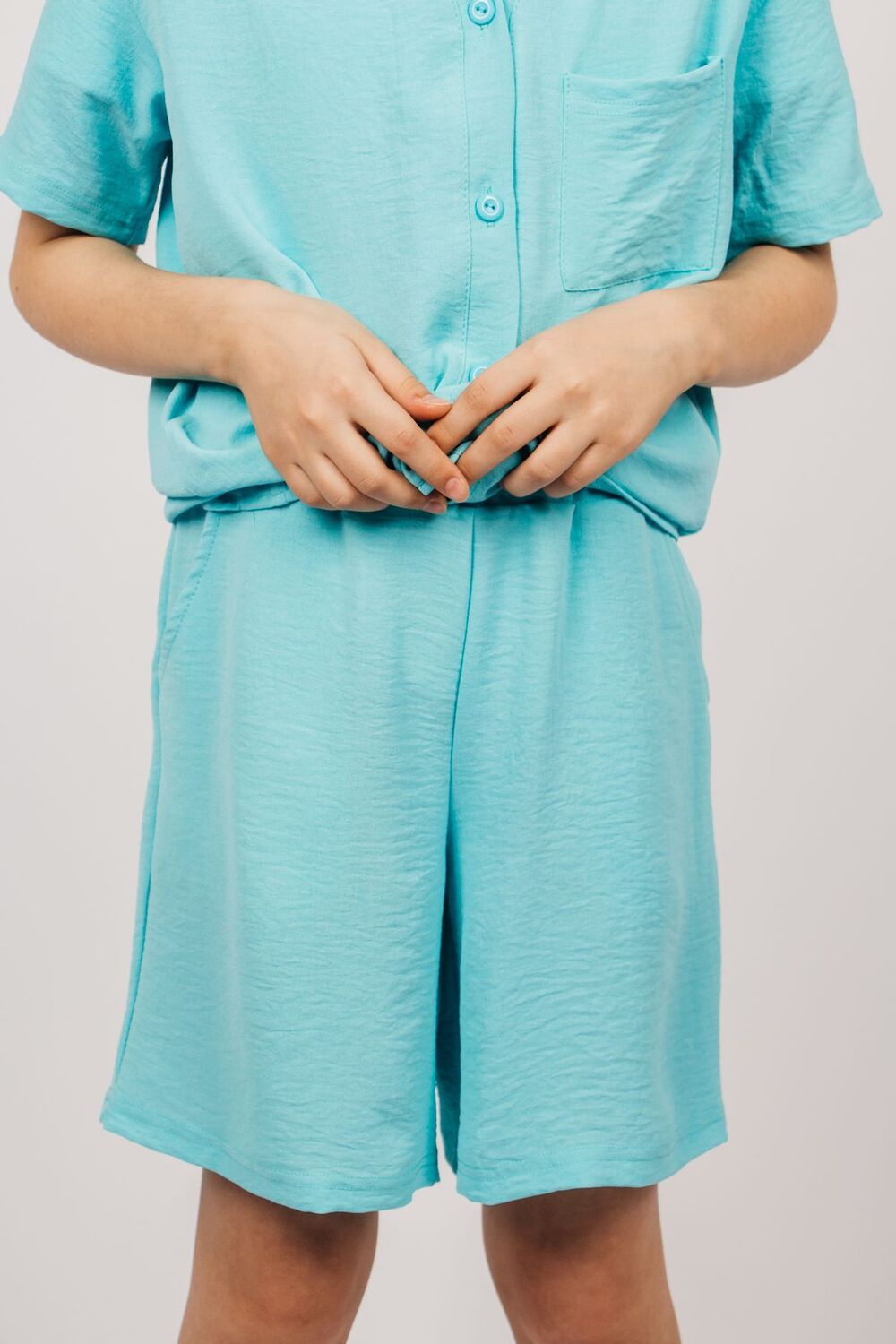 Шорты для девочки 0211 - голубой