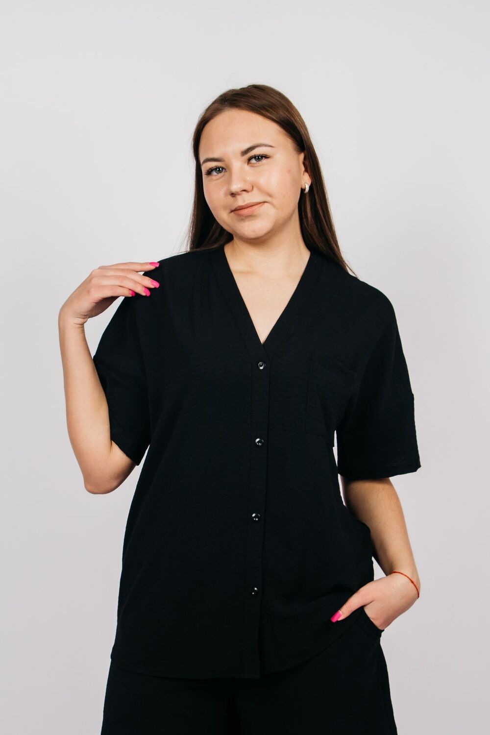 Рубашка женская 0630 - черный