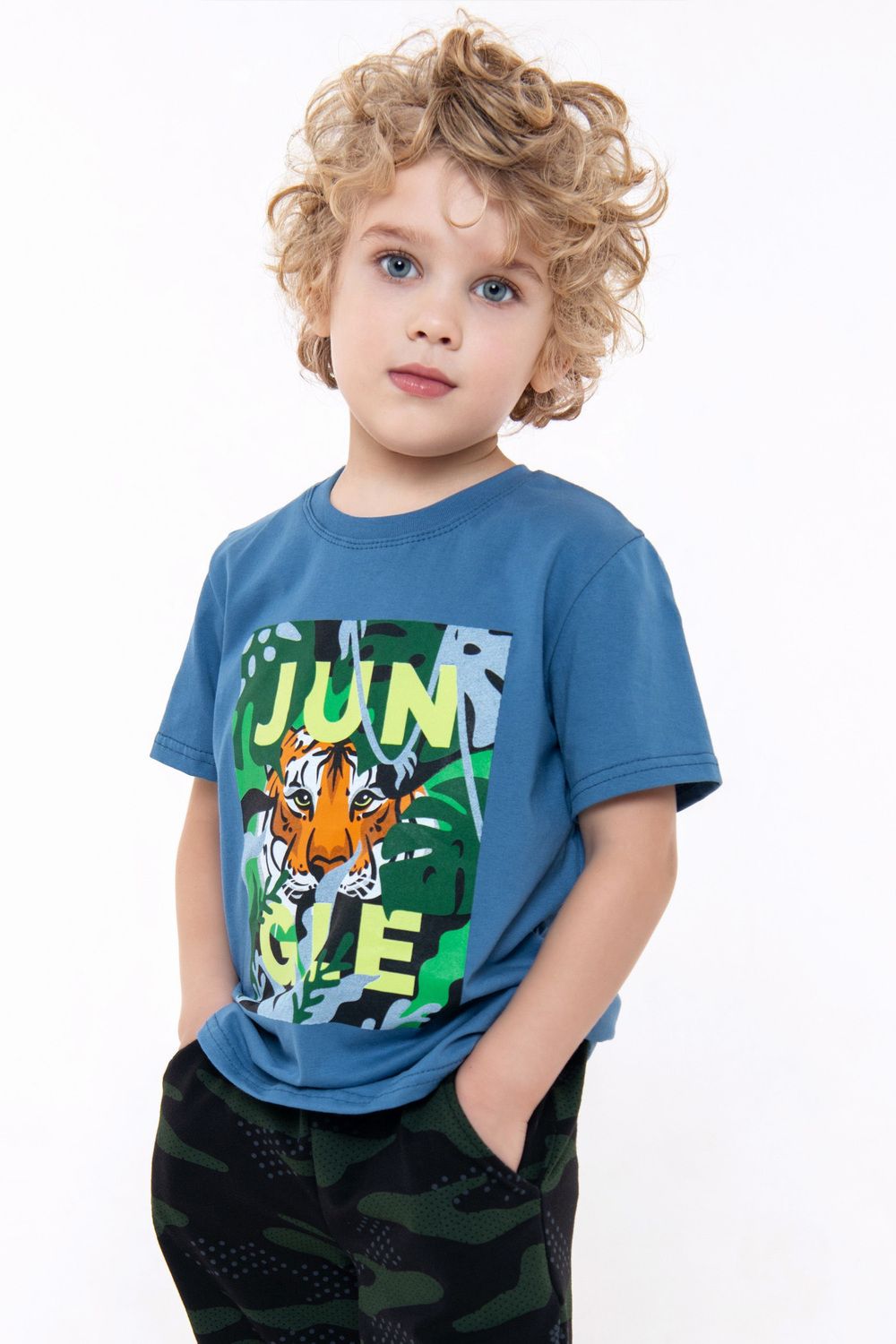 Футболка Тигр детская - синий