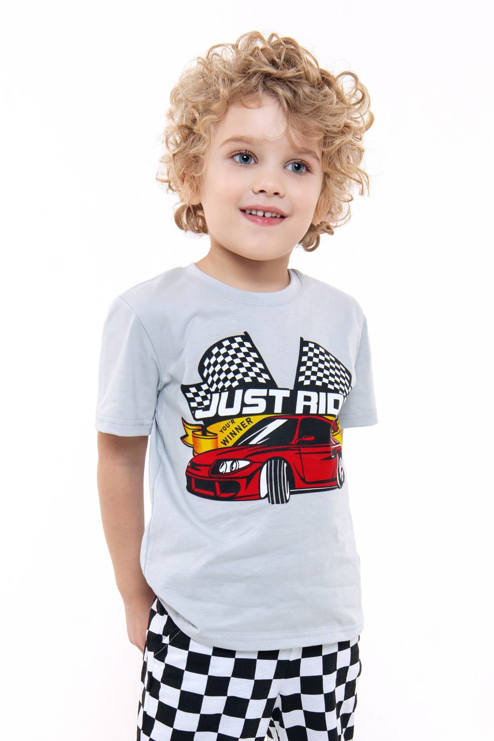 Футболка Гонка - серый