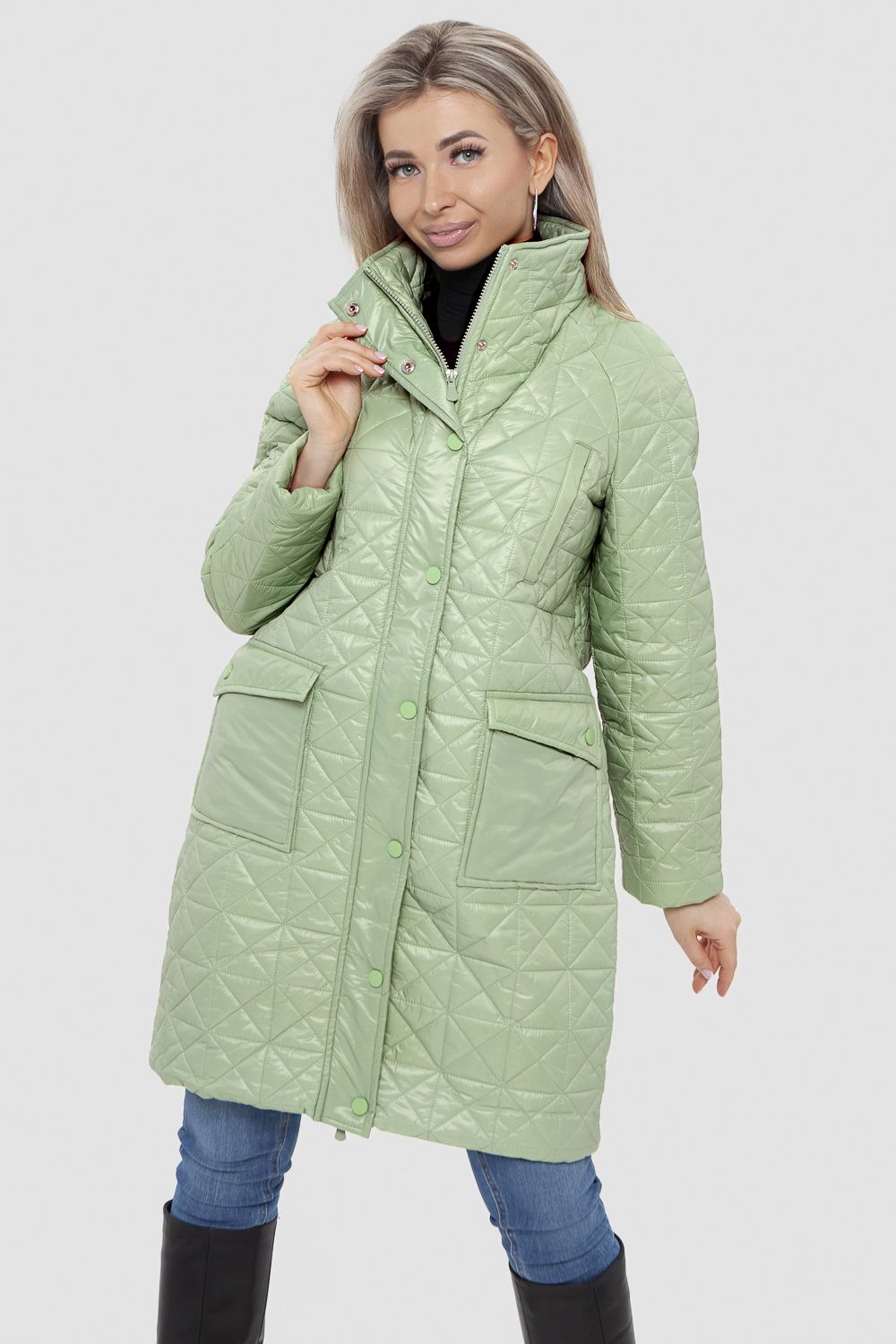 Пальто 28043 - светло-зеленый