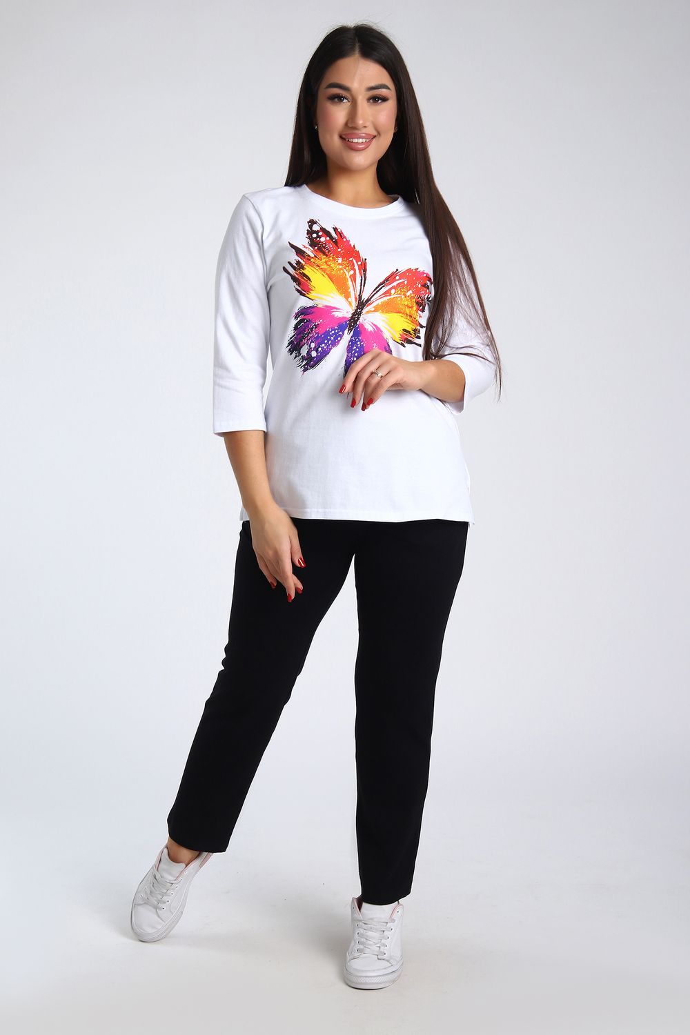 Костюм 55086 - белый,черный