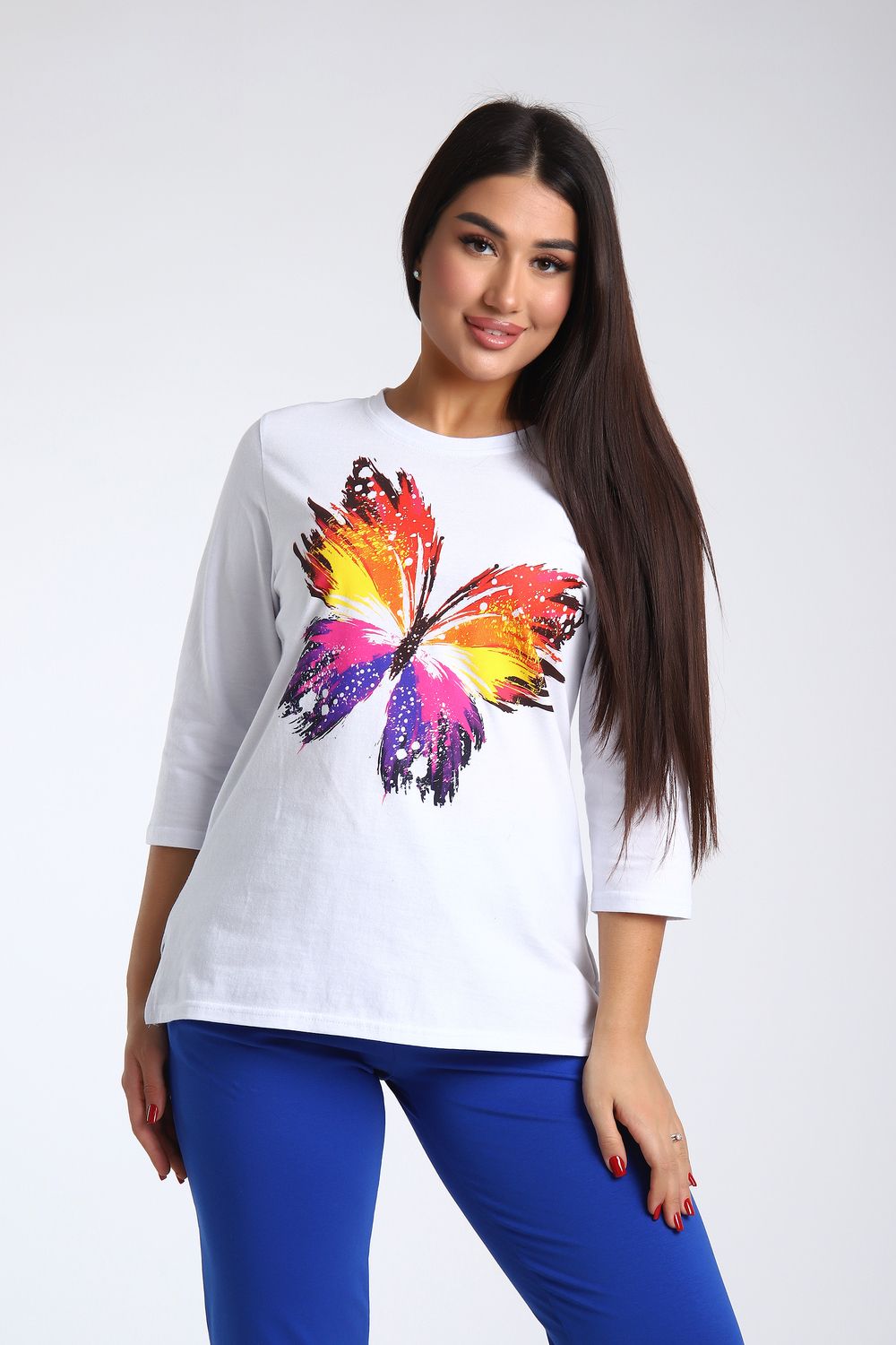 Костюм 55086 - белый,синий