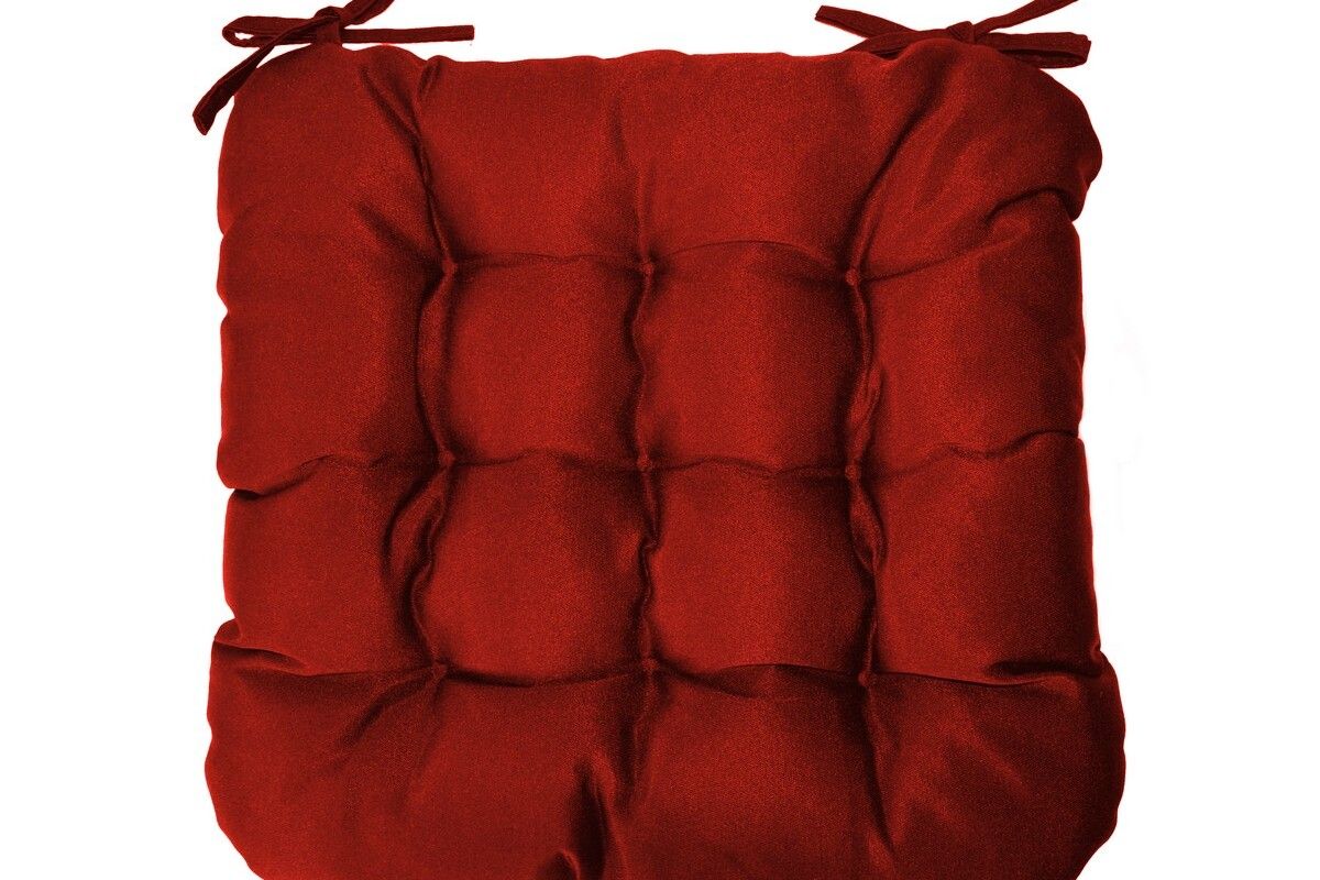 Подушка на стул с завязками Феникс - красный