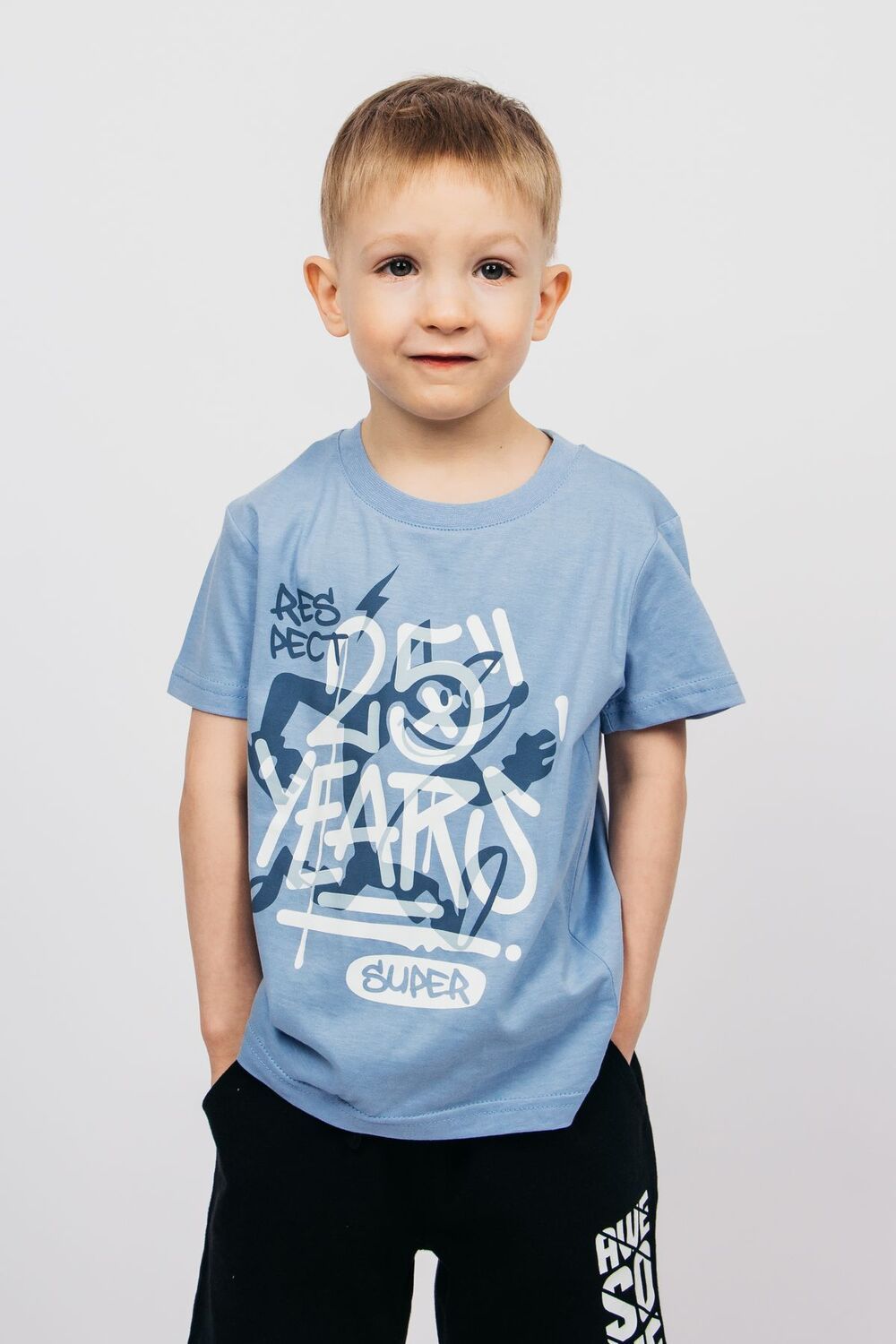 Футболка для мальчика 52354 детская - голубой