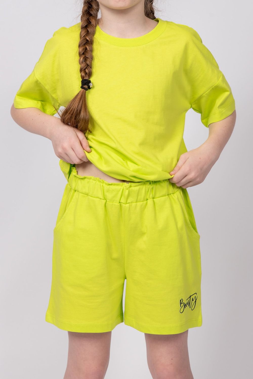 Шорты для девочки 101279 - салатовый