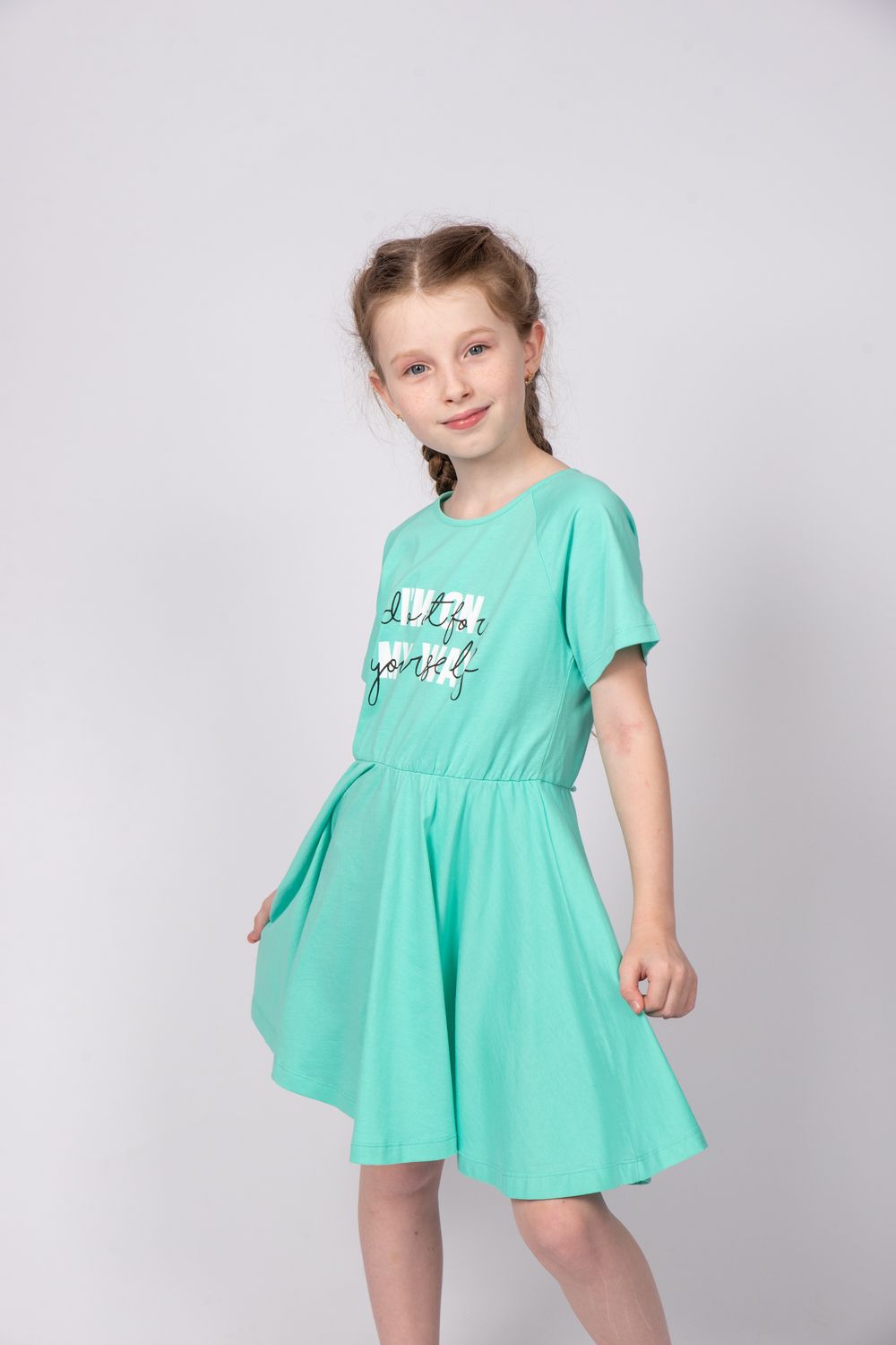 Платье для девочки 81228 - ментол