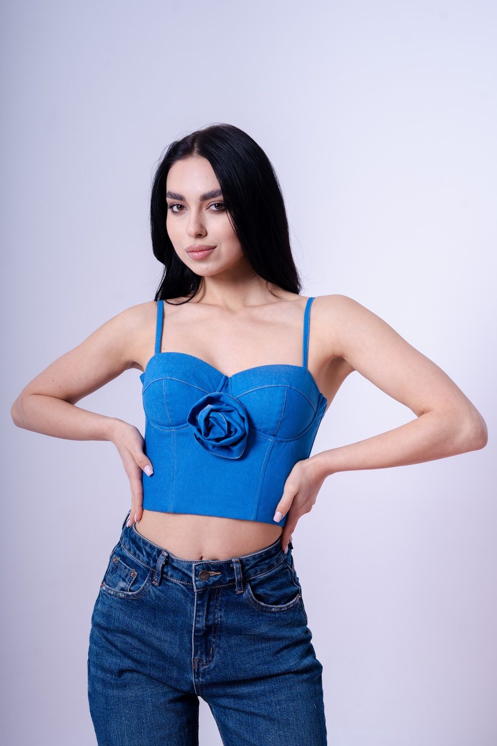 Топ женский 0564 - голубой