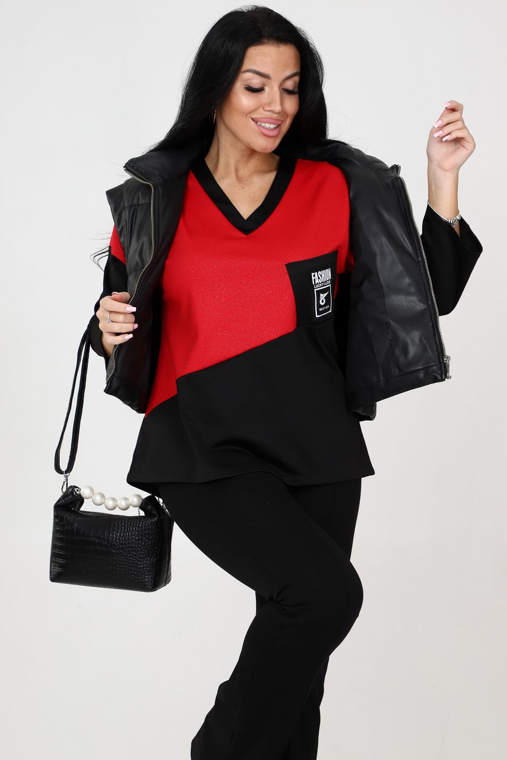 Туника женская 31804 - красный