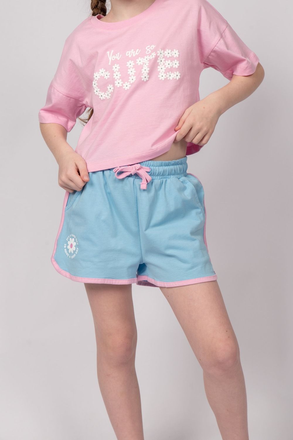 Шорты для девочки 101276 - нежно-голубой