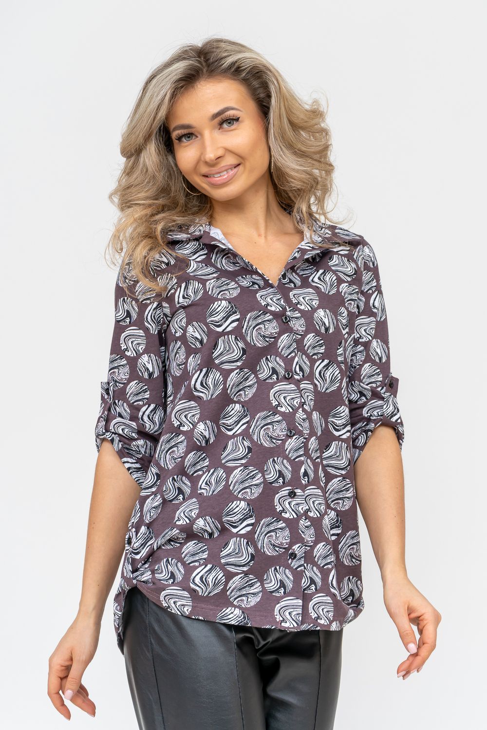 Туника 36732 - коричневый