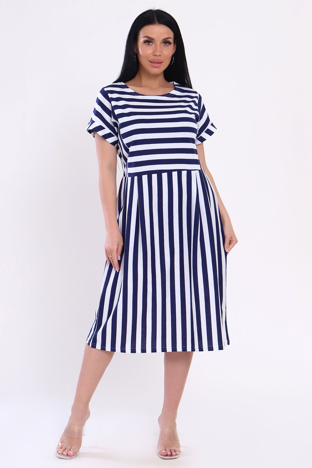 Платье женское 82054 - полоса синяя