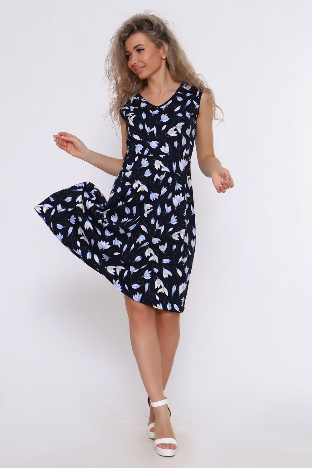 Сарафан 38573 - голубой