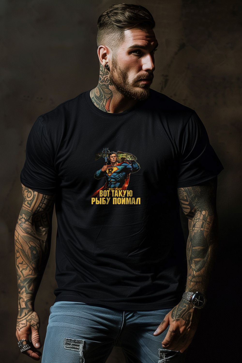 Футболка Print003 - черный