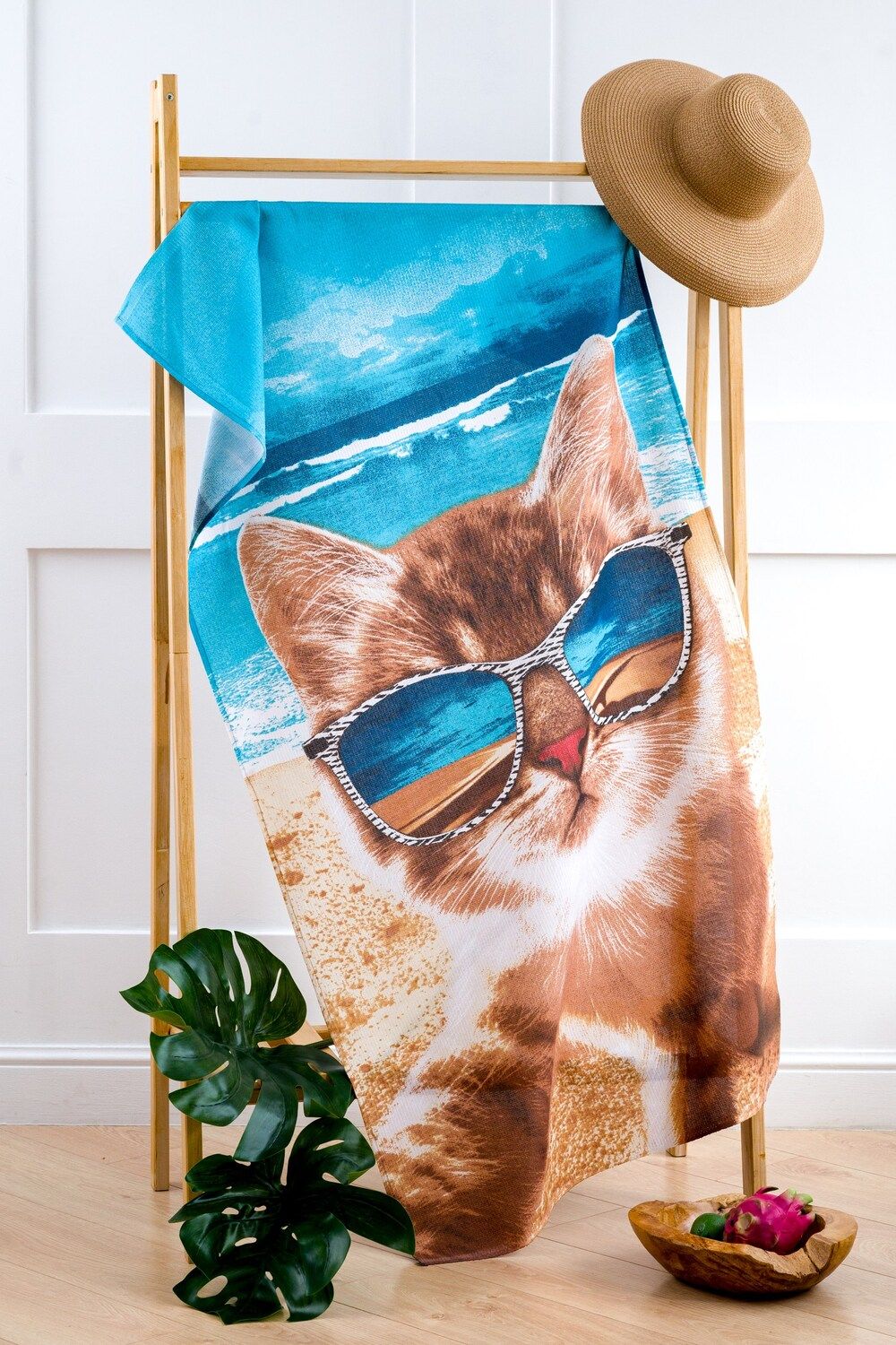 Полотенце пляжное Морское селфи - песочный