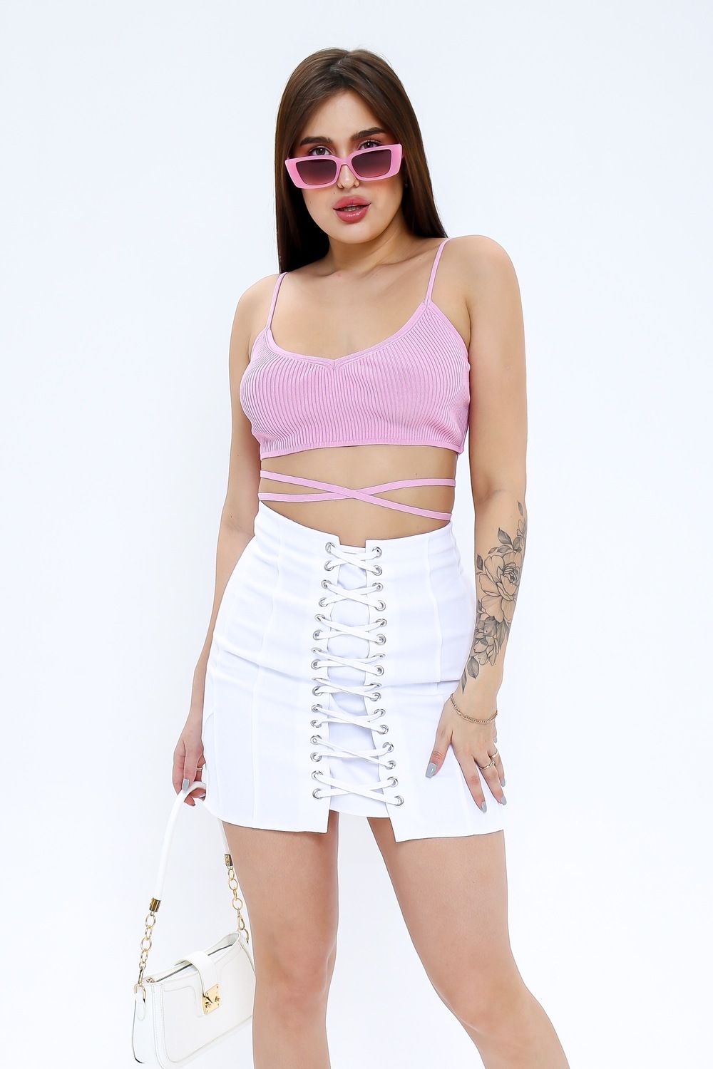 Юбка джинсовая 100020 - белый