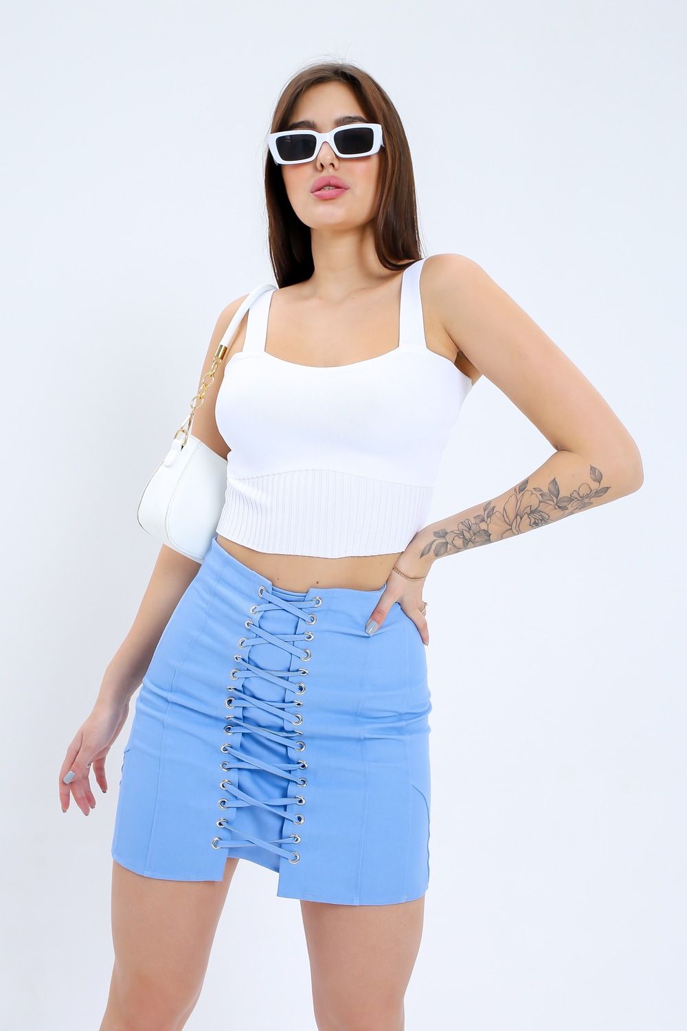 Юбка джинсовая 100020 - голубой