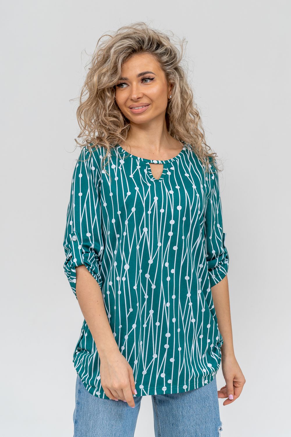 Туника 36741 - зеленый