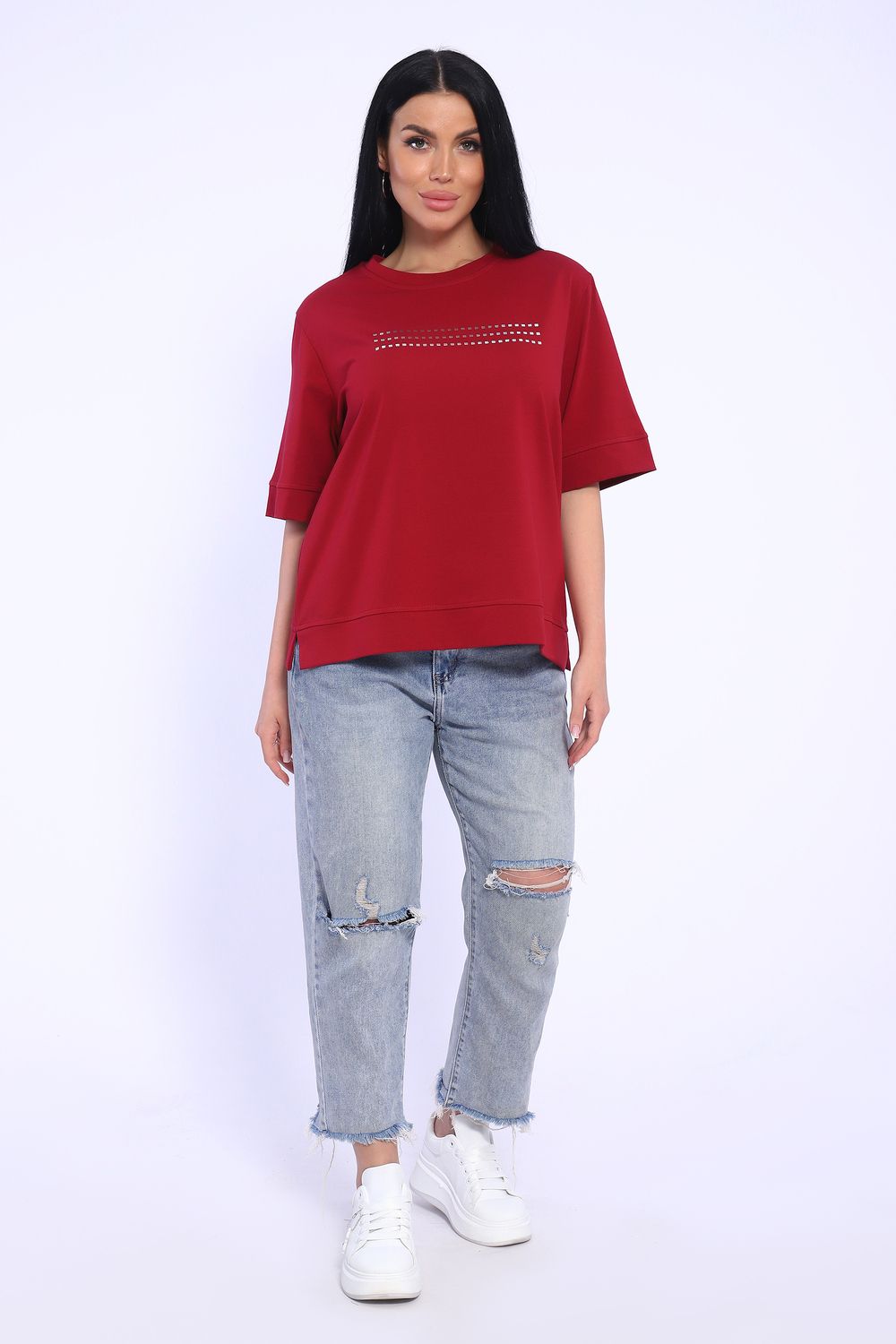 Футболка женская 82057 - винный