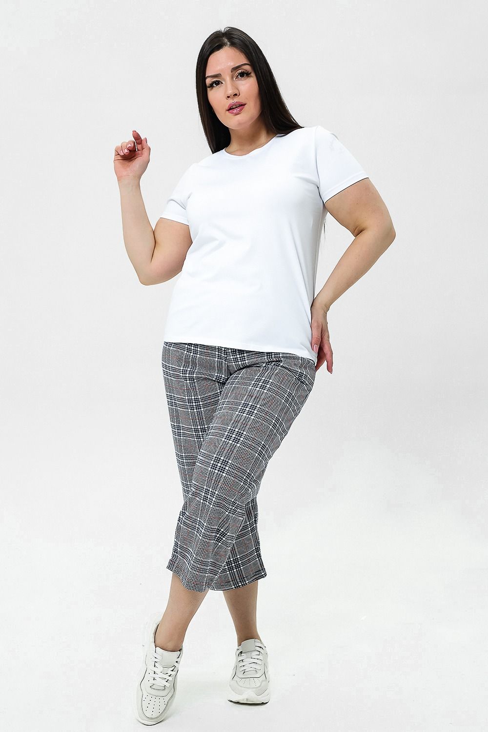 Бриджи 21609 - серая клетка