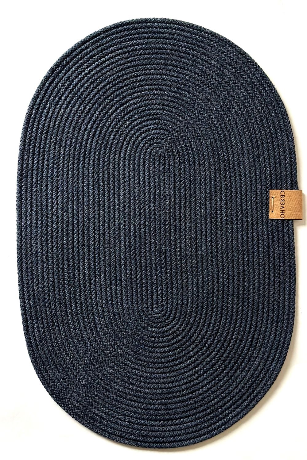 Сервировочная салфетка овальная 17101 - серо-синий