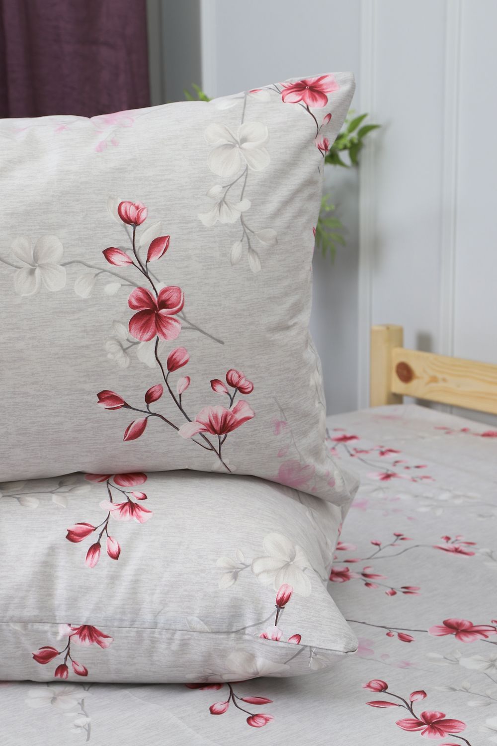 Наволочка бязь ГОСТ Сакура - серый