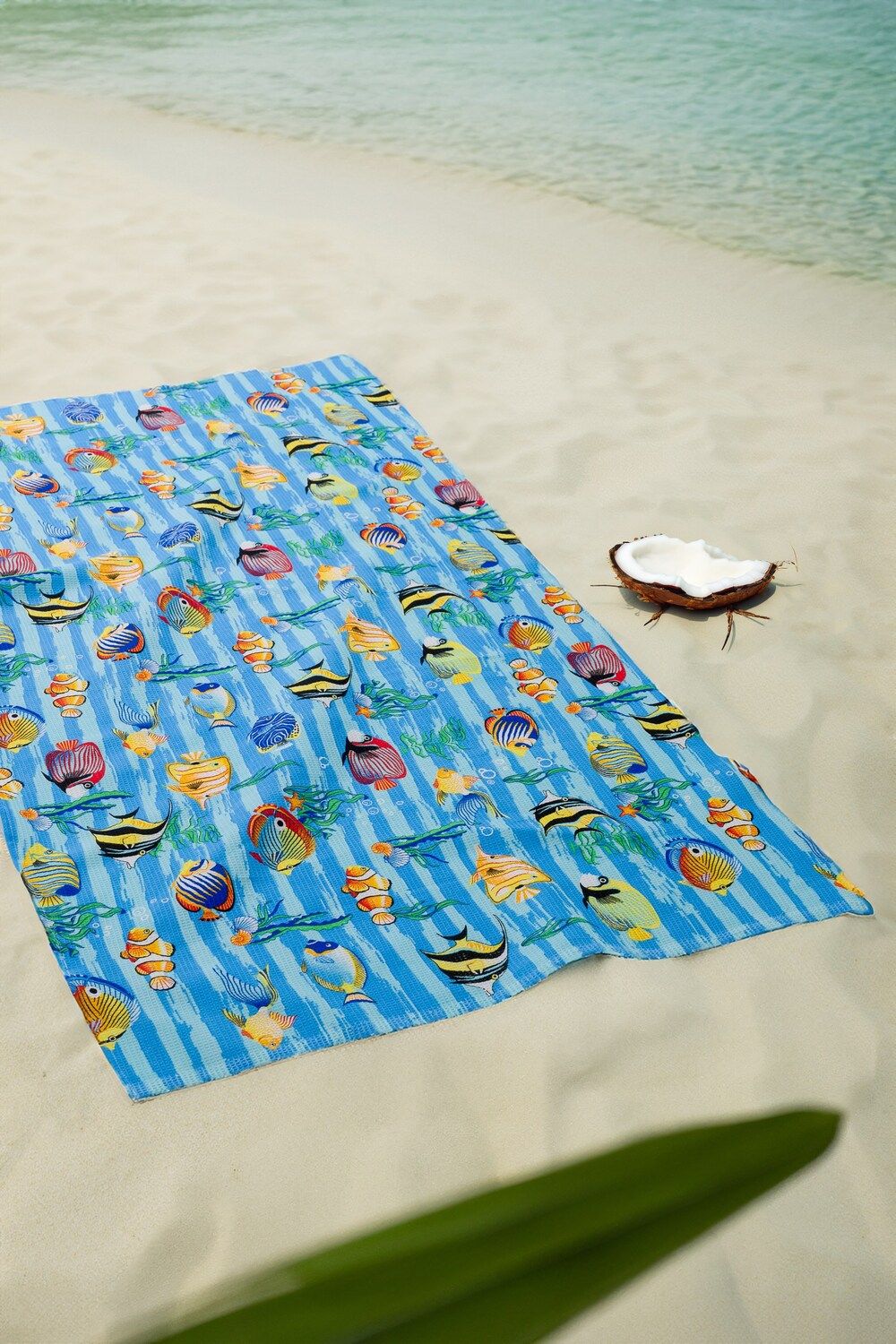 Полотенце банное Рыбки - синий