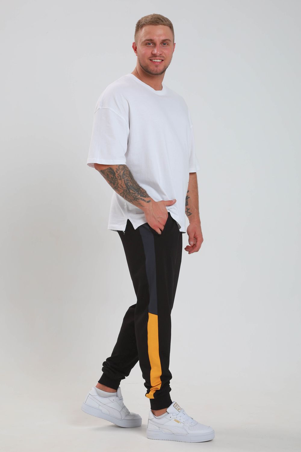 22286 Брюки мужские - горчичный