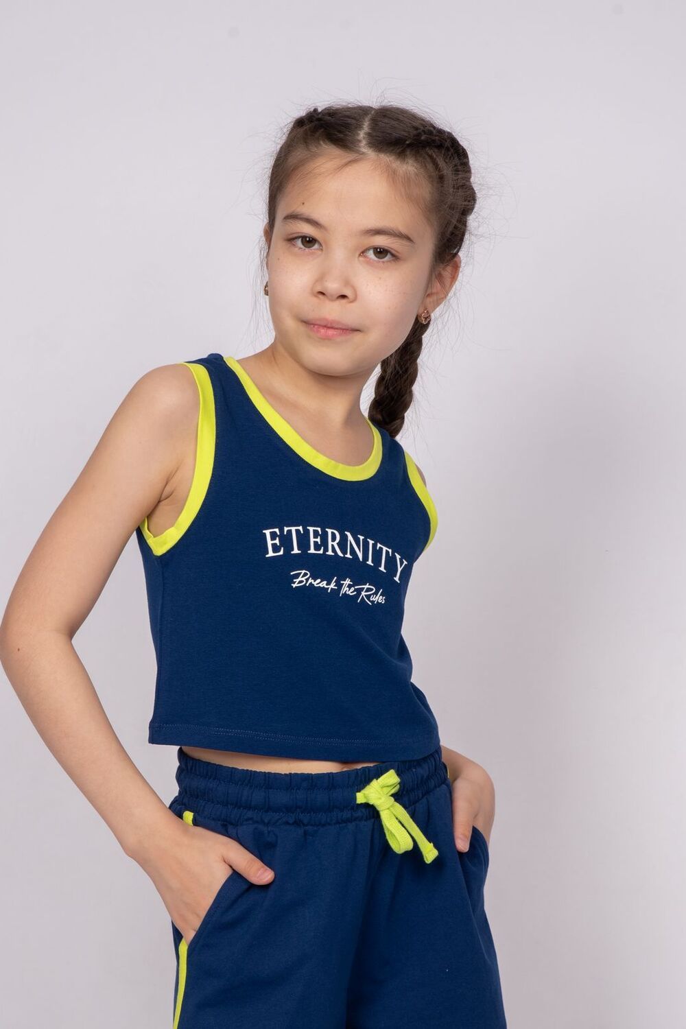 Топ для девочки 21231 - темно-синий