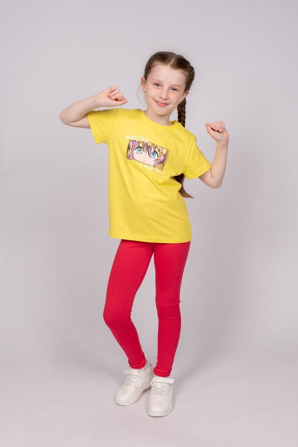 Футболка для девочки 51324 детская - желтый