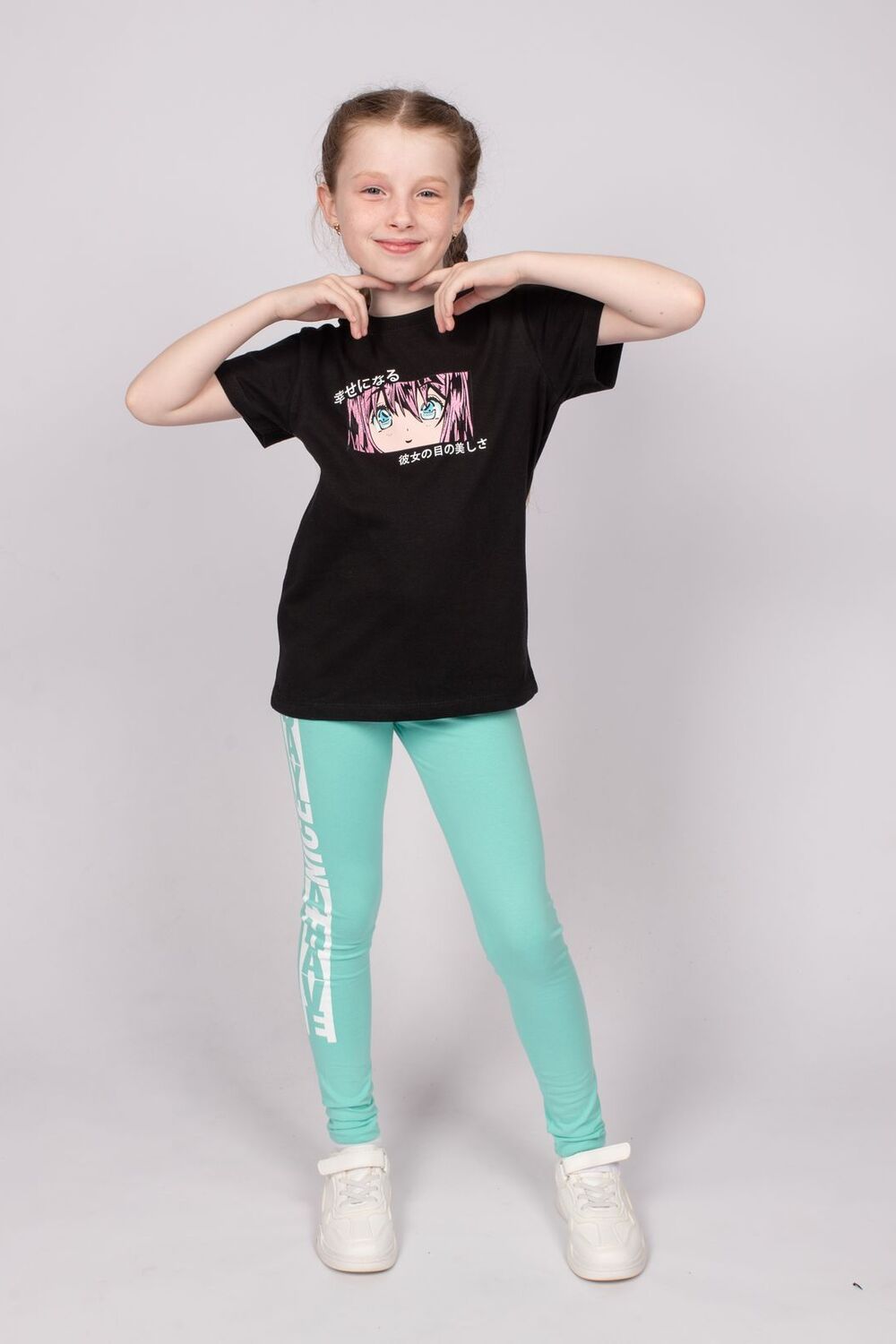 Футболка для девочки 51324 детская - черный