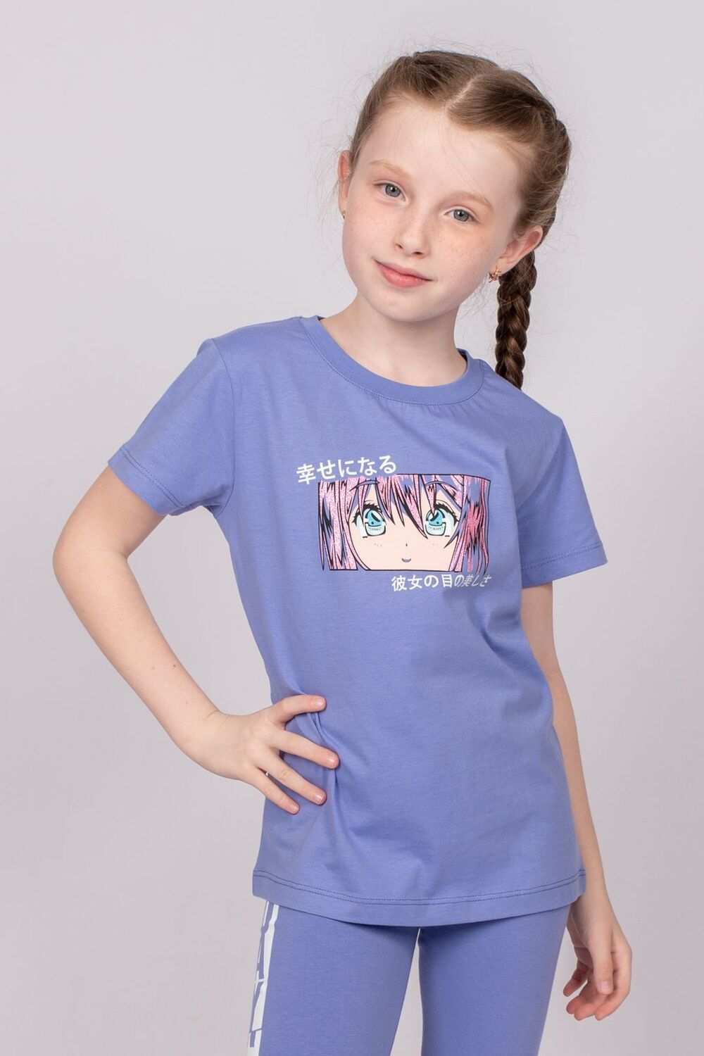 Футболка для девочки 51324 детская - лавандовый