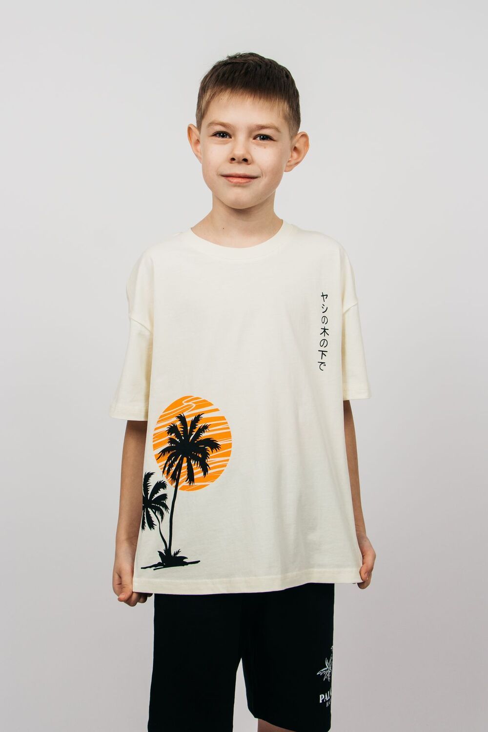 Футболка для мальчика 52366 детская - молочный