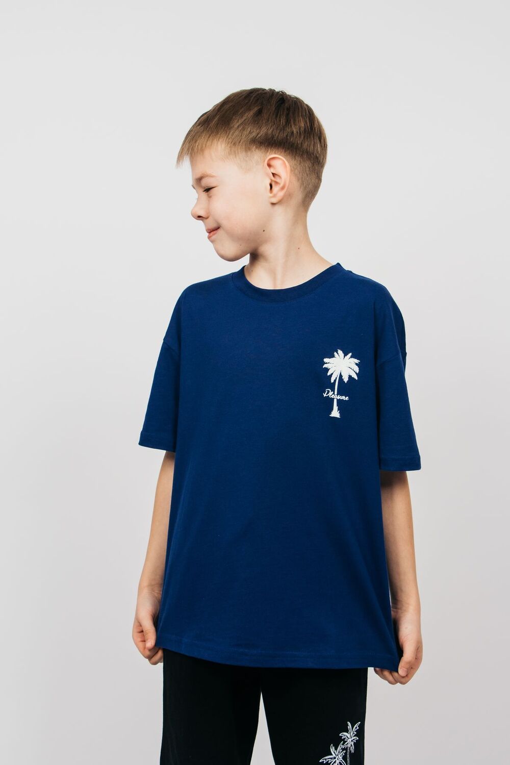 Футболка для мальчика 52365 детская - темно-синий