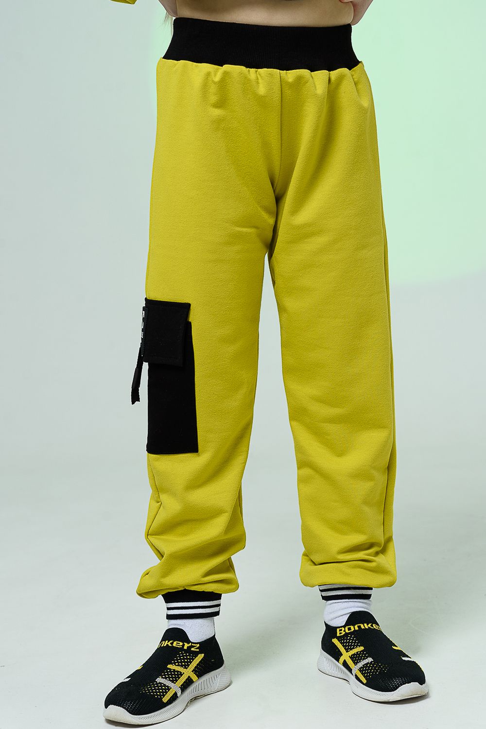 Брюки детские 7424 - желто-горчичный