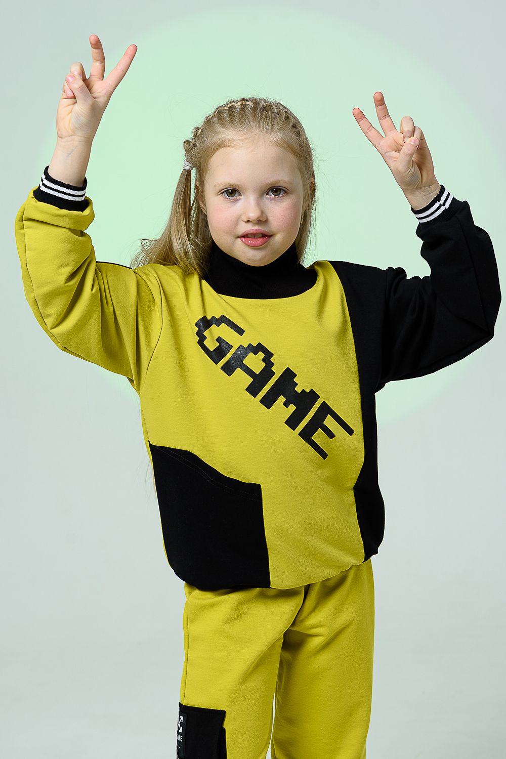 Толстовка детская 7423 - желто-горчичный