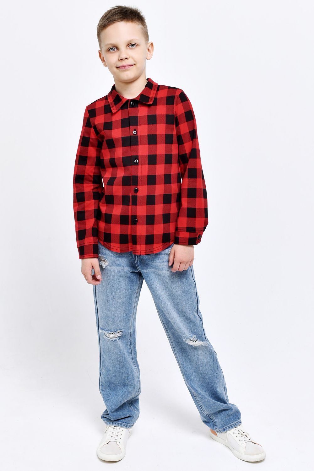 Рубашка м22084 - серый