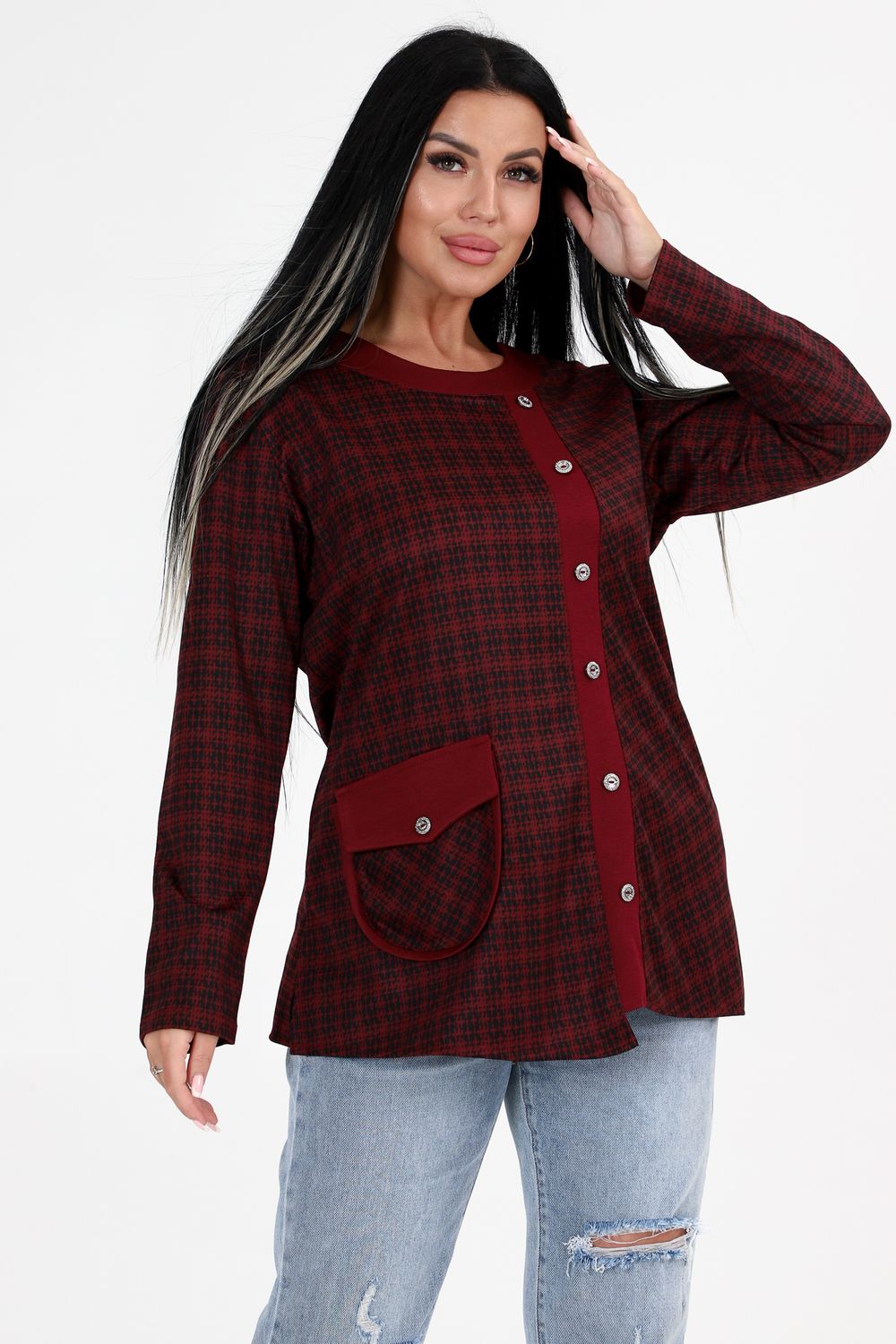 Женская туника 31814 - бордо