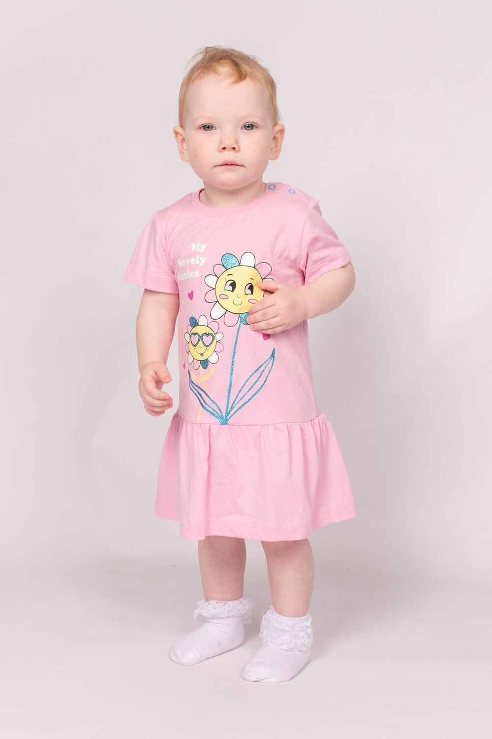 Платье для девочки 81224 (м) - нежно-розовый