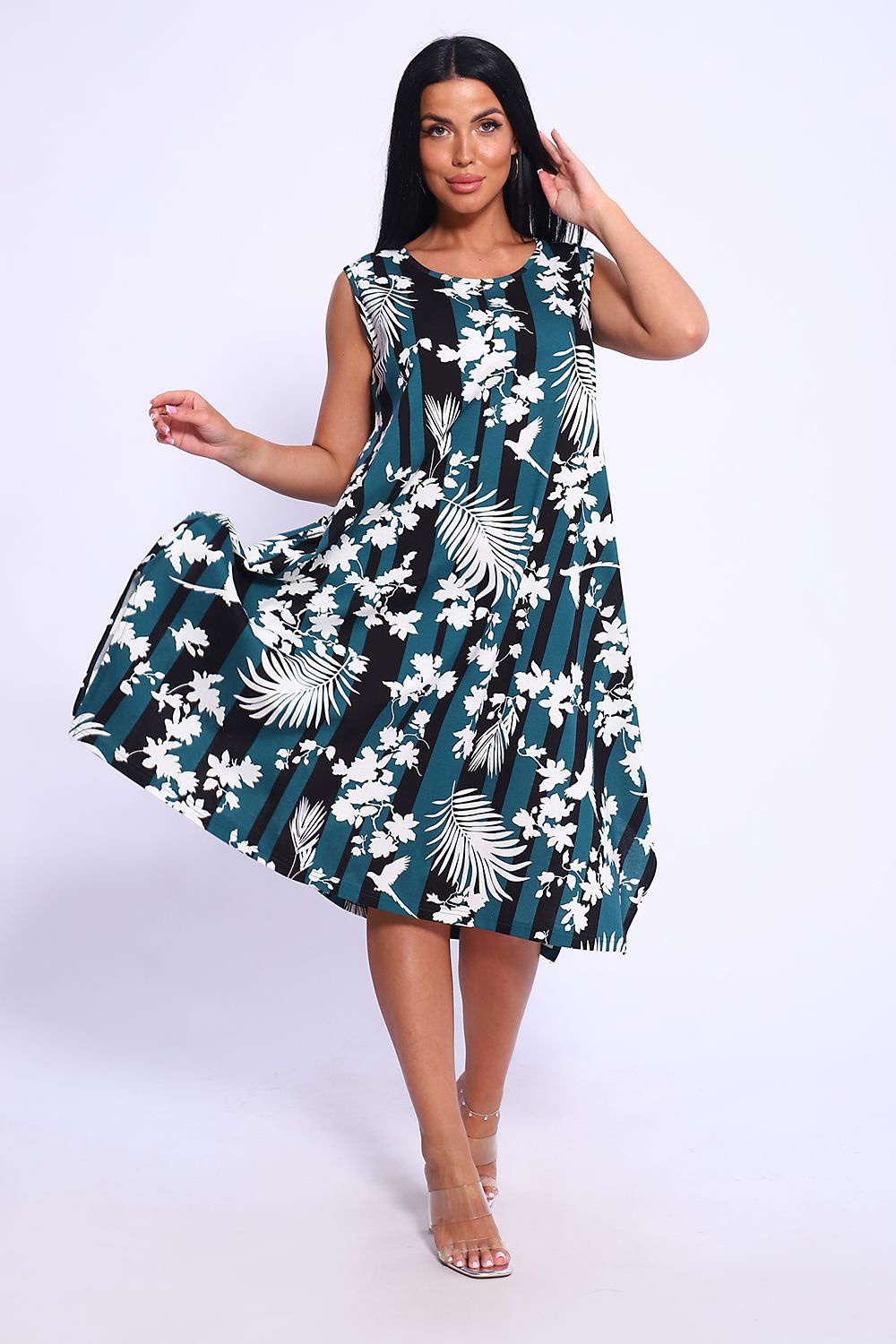 Сарафан 71120 - изумрудный