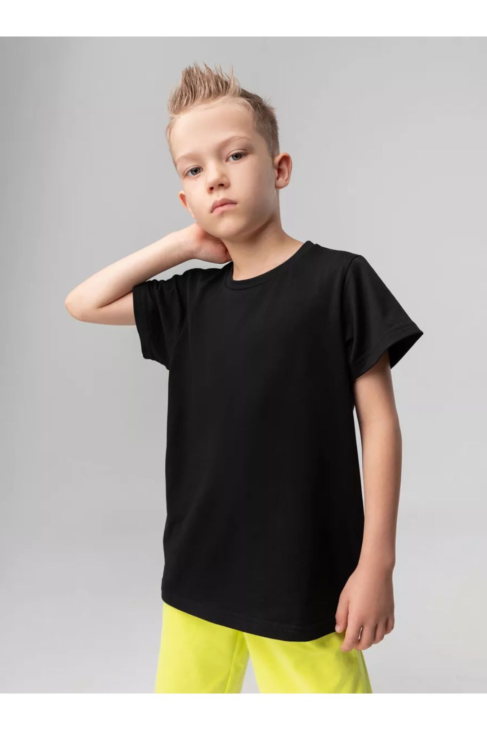 7453 футболка детская однотонная - черный