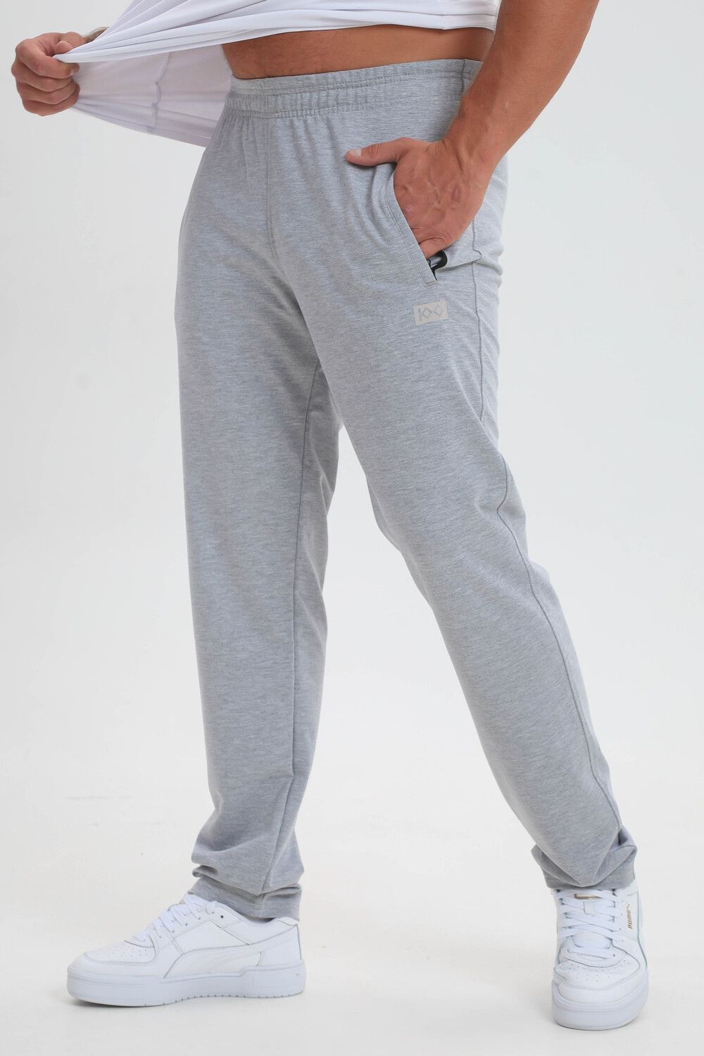 22289 Брюки мужские - серый меланж