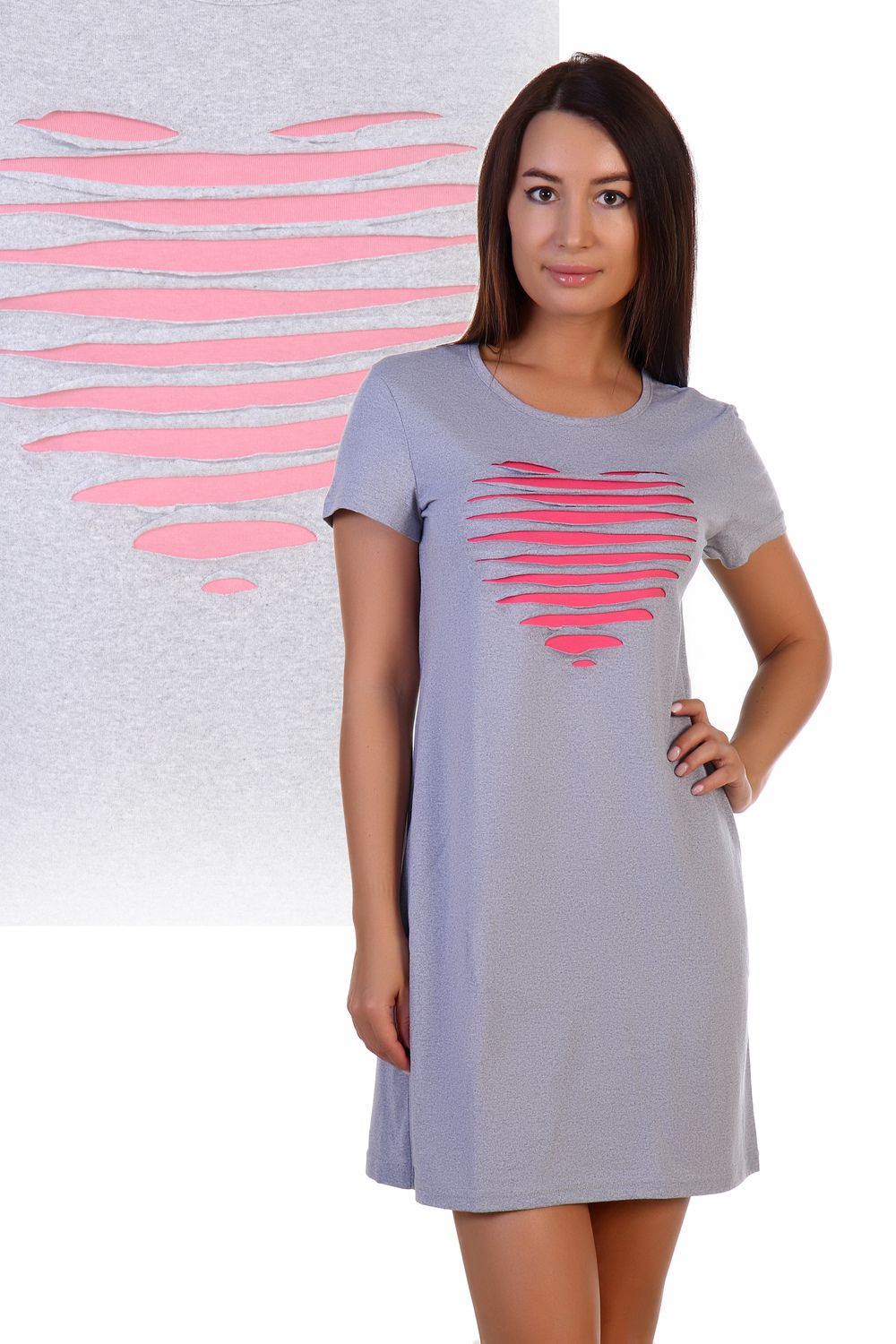 Ночная сорочка 18101 - серый