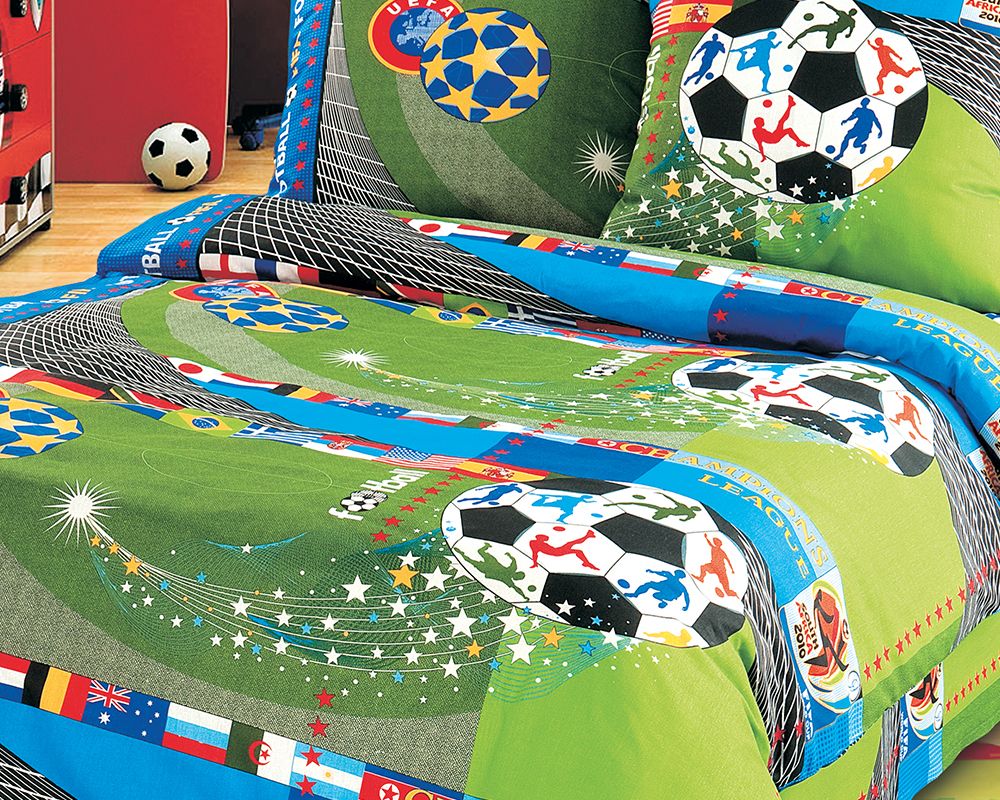 Постельное белье Чемпионат 1 Перкаль - зеленый